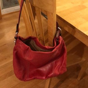 Red hobo purse